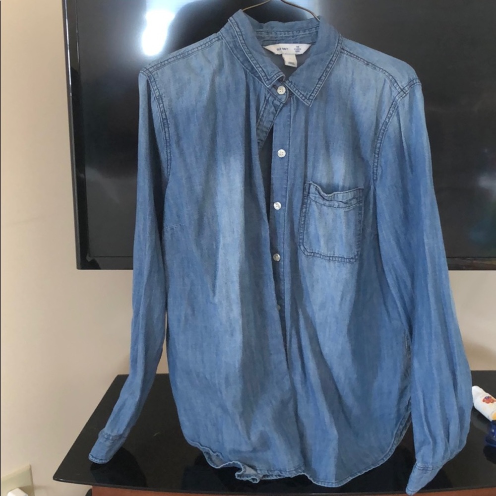 Denim button up shirt
